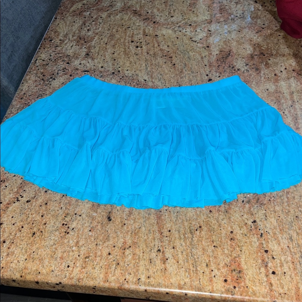 Hanna Andersson Turquoise Ruffled Swim Coverup